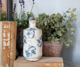 Tall Transferware Blue and White Vase (3 Patterns)