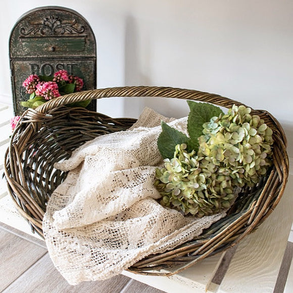 Antique Willow Gathering Basket